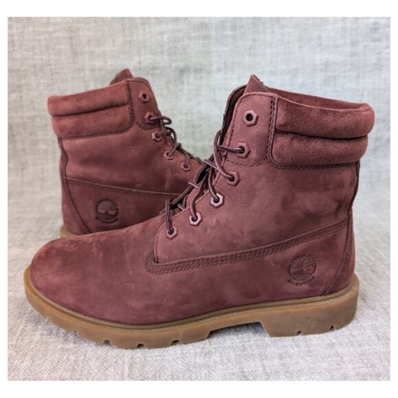 Timberland Linden Woods Burgundy Red Suede Leather Waterproof Boot Womens 9 - Picture 11 of 11